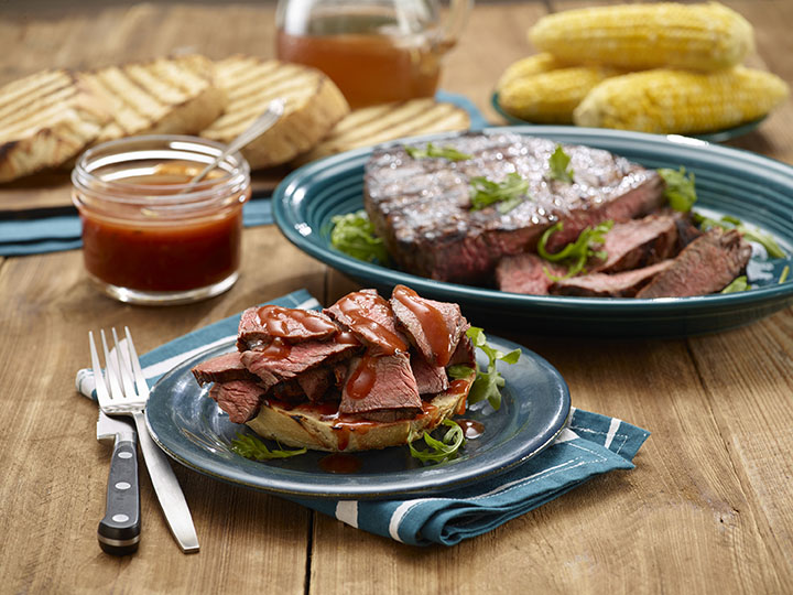 Grilled Maple Whiskey Top Sirloin BBQ Sandwich