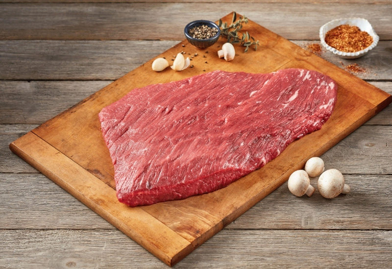 Trimmed brisket ready to be prepared for cooking