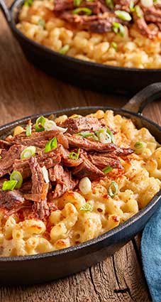 Beer Braised Ranch Steak With Chipotle Mac and Cheese