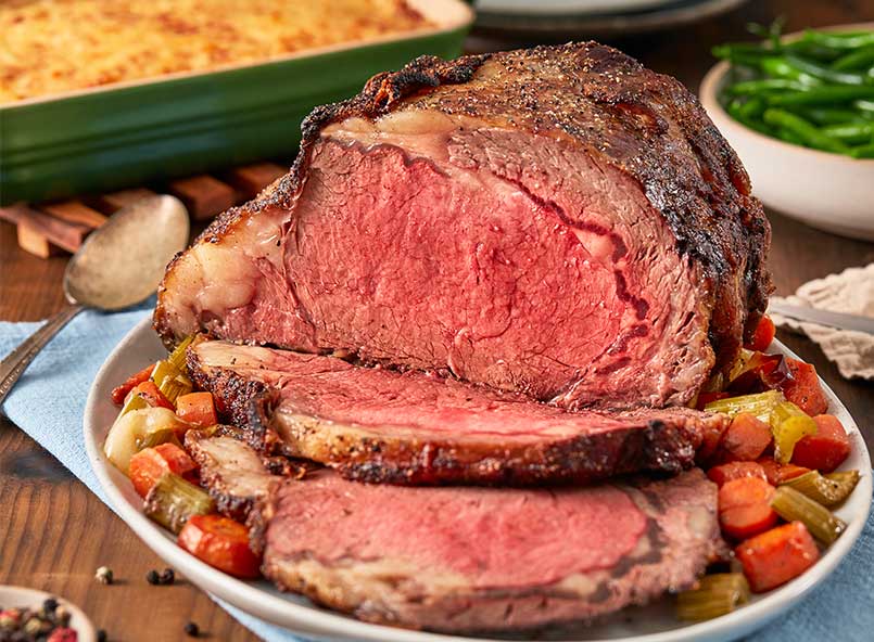 OvenRoasted Rib Roast With Gratin Potatoes Star Ranch Angus